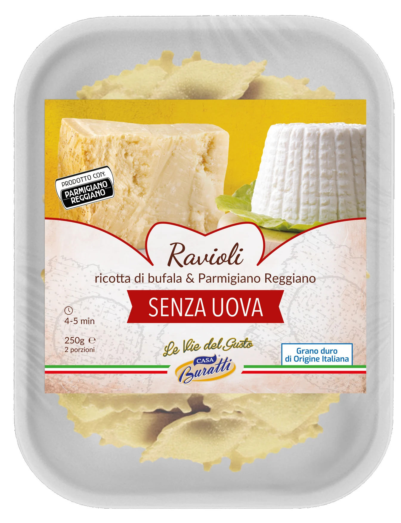 Ravioli con Ricotta di Bufala e Parmigiano - Casa Buratti 250g - Mama's ...